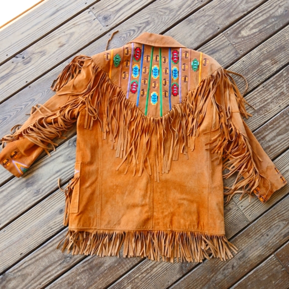 Vintage Lew Magram Western Button-Up beaded fringe jacket (Unisex XL) - Picture 9 of 16